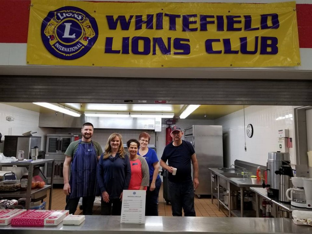 Whitefield Lions, from left, are Ethan Stevens, Charlotte Hayes, Cindy Lincoln, Laurie Bean and Steve Hatch.