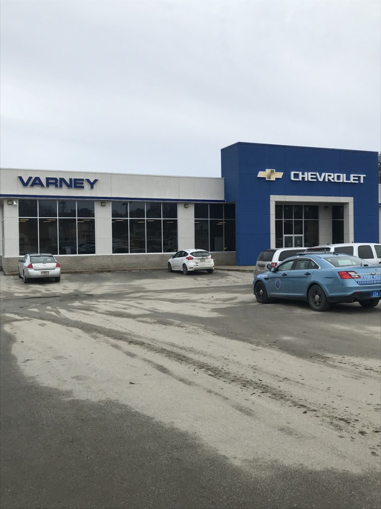 Police were called on Friday to the Varney Chevrolet dealership on Somerset Avenue in Pittsfield, where the body of a young woman was discovered in the trunk of a locked Chevrolet Malibu that had been towed earlier in the day from Walmart in Palmyra.