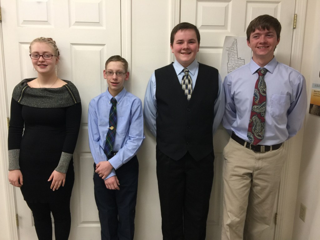 Franklin County 4-H members, from left, Allison Blauvelt, Bradley Smith, Caleb Mulcahy and Noah Mulcahy will attend the 2018 Citizenship Washington Focus in Washington, D.C. on July 4.