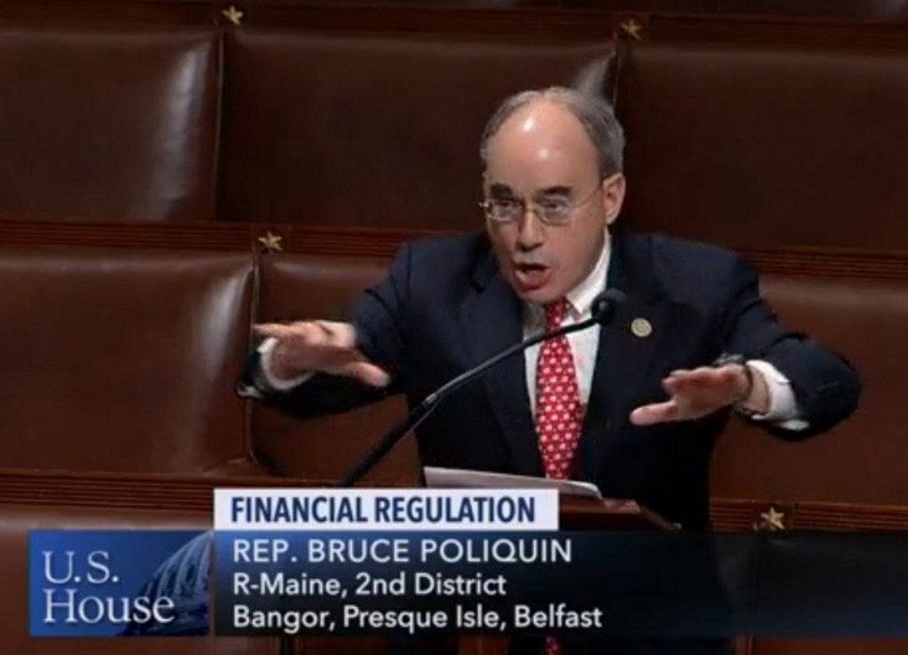 U.S. Rep. Bruce Poliquin on the House floor Tuesday.