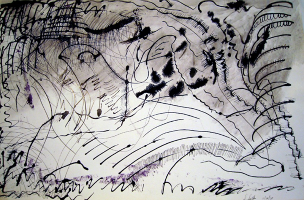 Sasson Soffer, Untitled, 1978, ink on paper, 23 by 35 inches.