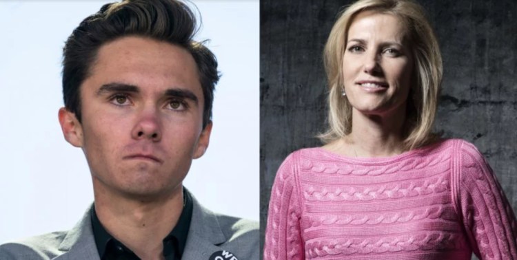 David Hogg says Laura Ingraham's apology was to save advertisers.