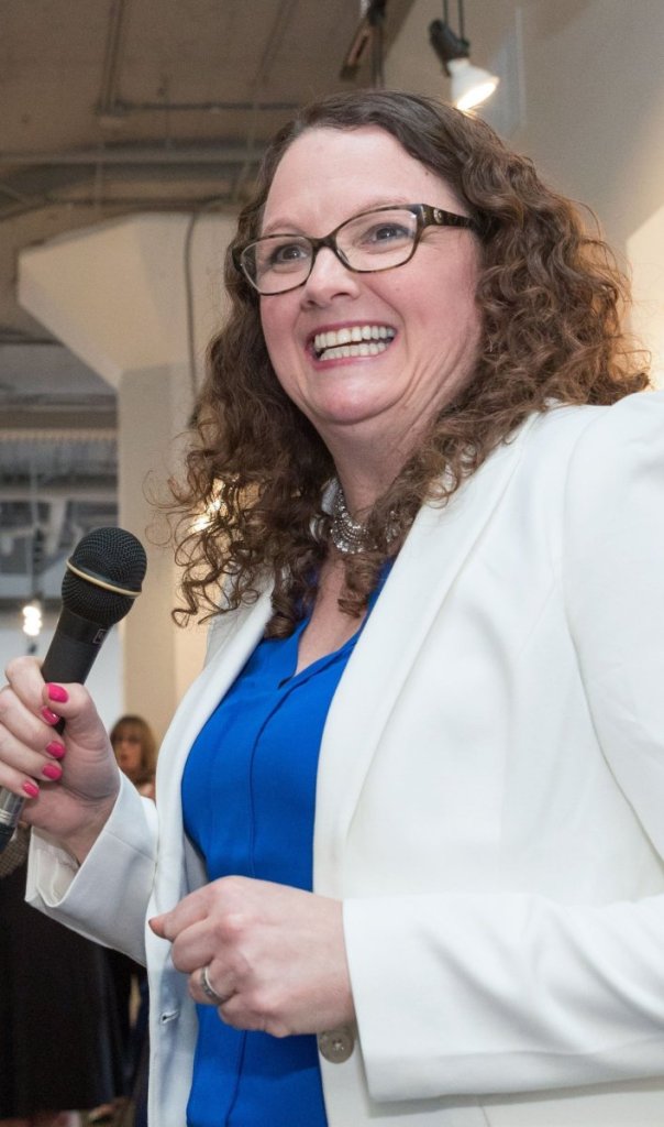 In a Wednesday, March 14, 2018 photo, Kara Eastman speaks at a fundraiser for her campaign at the Omaha Design Center, in Omaha, Neb. Thirteen women are on the list released Thursday of primary candidates for seats in the U.S. House of Representatives in Virginia, pushing the number of women on ballots for U.S. House seats this year to 309. That tops the 2012 record of 298 female House candidates. (Matt Dixon/Omaha World-Herald via AP)
