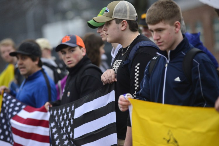 More than two dozen students and citizens gathered outside Brattleboro Union High School in Brattleboro, Vt., on March 30 to hold a rally in support of the Second Amendment and gun rights. Another rally is scheduled for this weekend.