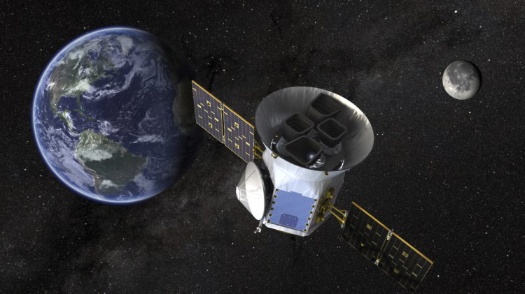 This image made available by NASA shows an illustration of the Transiting Exoplanet Survey Satellite. The probe will prowl for planets around the closest, brightest stars.