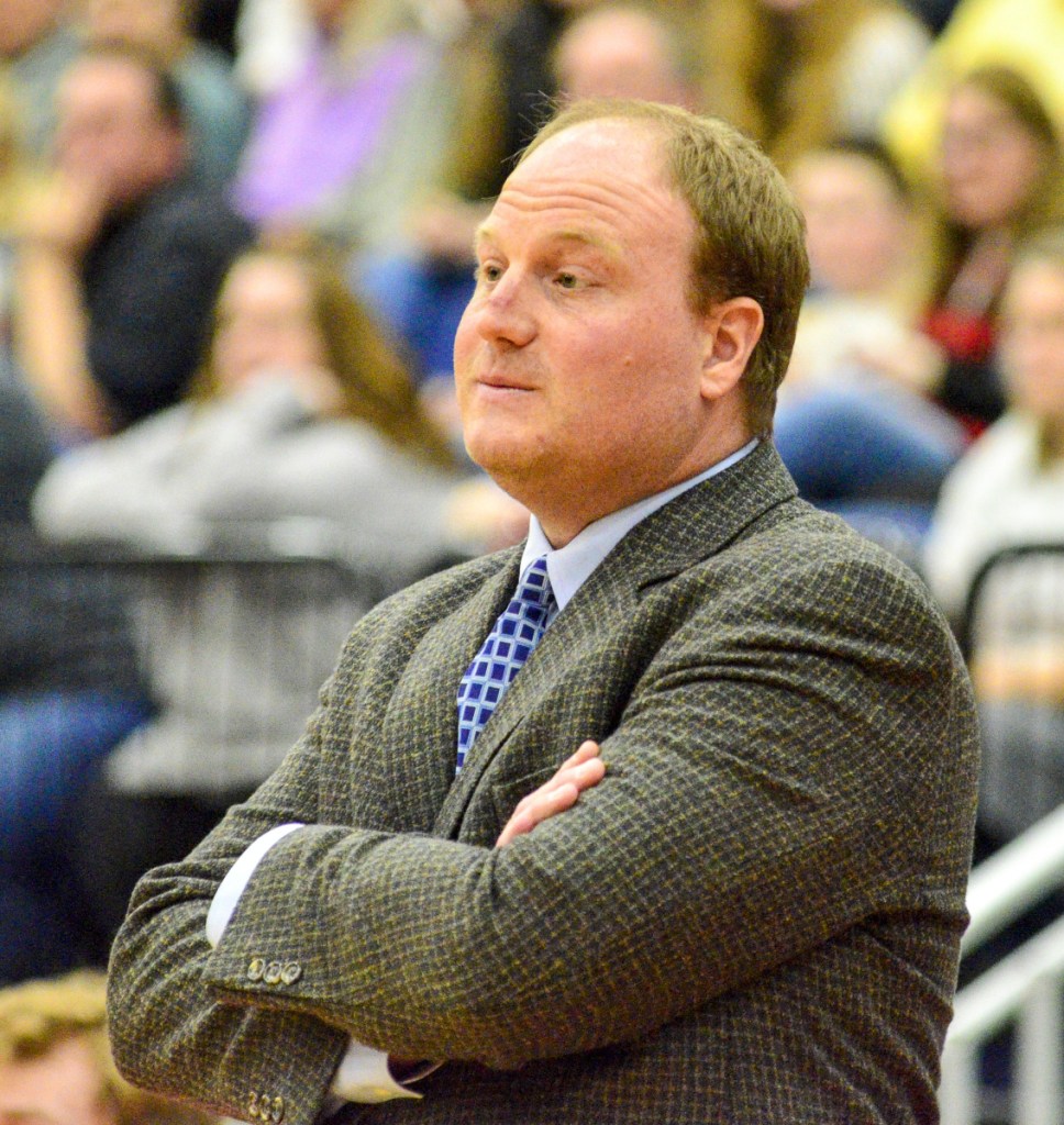 Hall-Dale coach Chris Ranslow is the Kennebec Journal Boys Basketball Coach of the Year.