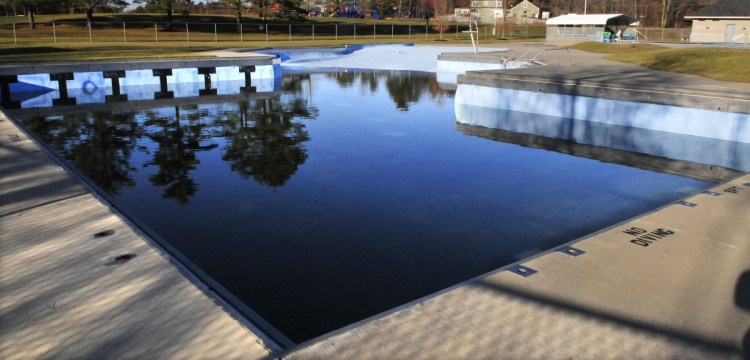 The Alfond Municipal Pool in Waterville on Dec. 6, 2017. The slide and other sections of the pool are in need of repair and the pool has to be brought into compliance with water flow standards. The Alfond Foundation has granted the city $570,000 to replace the slides.