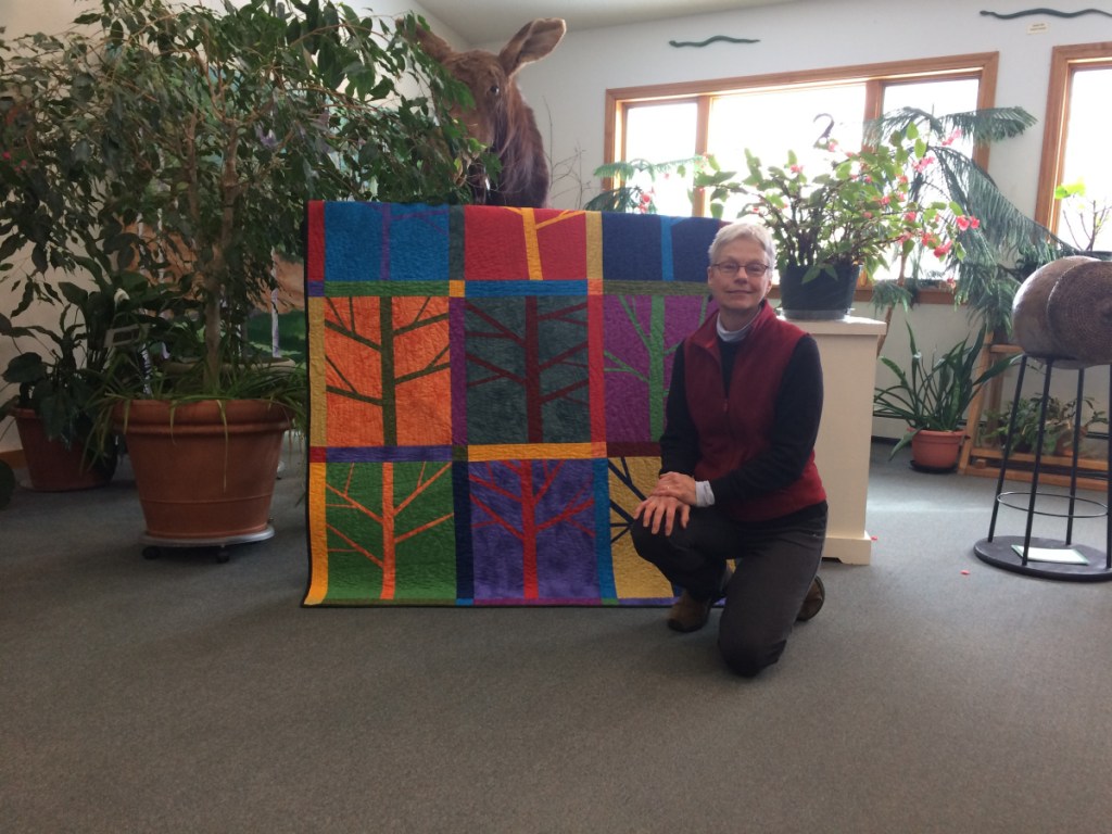 Hillary Schultz is the winner of the Seam Strippers Quilt that supports Viles Arboretum.