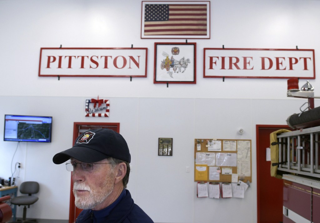 Larry Ireland walks through the new East Pittston Fire Station on Thursday. The building was named after Ireland, a longtime volunteer with the company.
