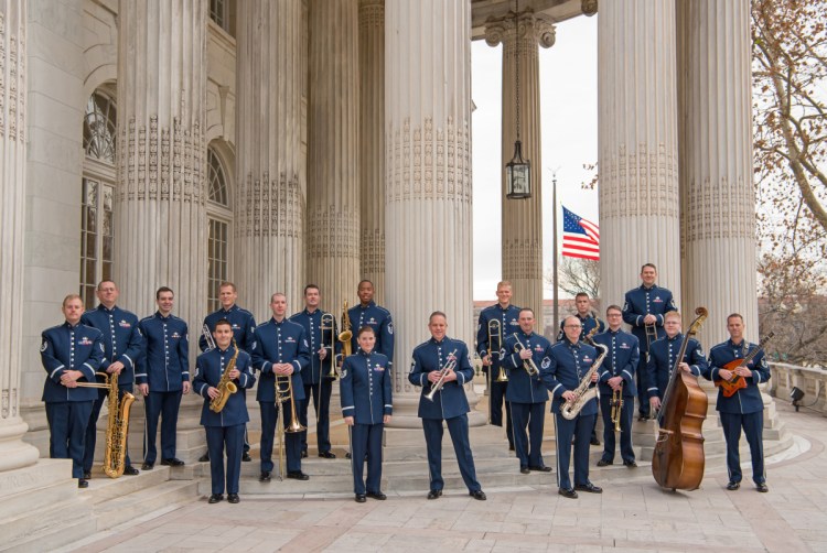 The Air Force's 18-member jazz ensemble is scheduled to perform at 7 p.m. Tuesday at Cony High School.