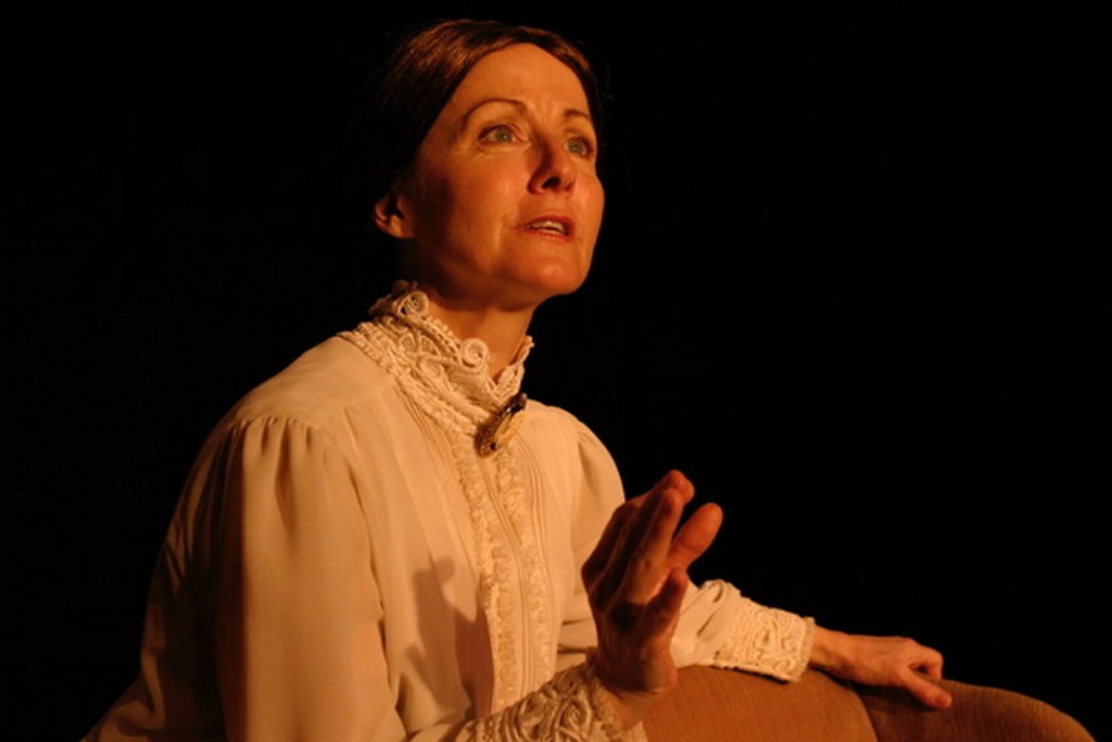 Ginger Grace as Emily Dickinson in "A Belle of Amherst."