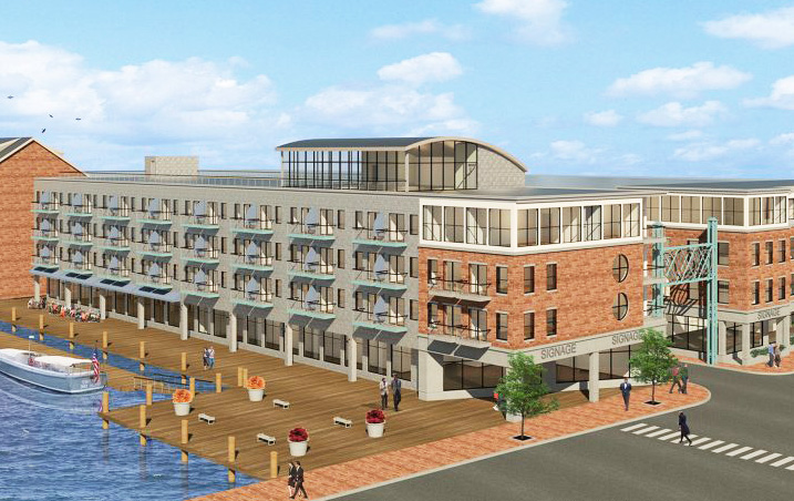 The original rendering from 2017 for the Fisherman's Wharf redevelopment proposal. 