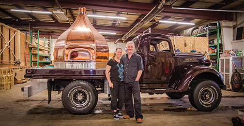 The Bardens at Maine Wood Heat Co. Inc. Skowhegan, with one of their beautiful mobile ovens. Maine Wood Heat contributed photos
