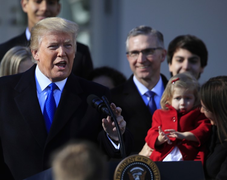 President Trump speaks in January at the March for Life in Washington. He hopes to energize the evangelicals this fall who helped him win in 2016.