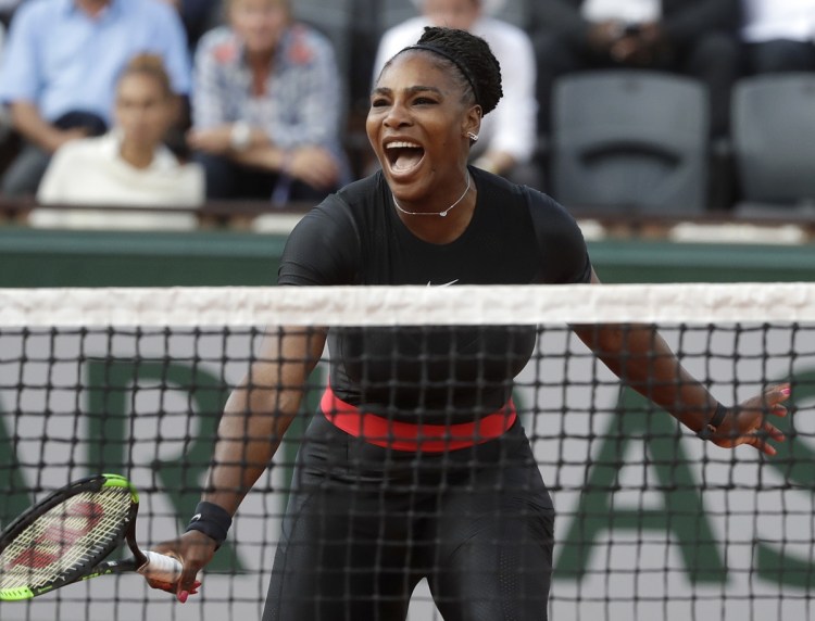 It was the Serena Williams of old at the French Open on Thursday. After falling behind to Australia's Ashleigh Barty, Williams showed the emotion and competitive spirit she's known for and beat Barty 3-6, 6-3, 6-4.