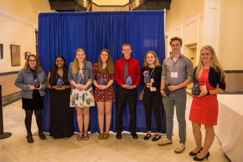 Photo courtesy of Jessical GortonThe students honored at this year's Inclusion Ceremony, from left, were Corilie Green, Raveena Angotti, Taylor Files, Lily Goltz, Caleb Richardson, McKenna Troast, Alexander Les and Sophia DeSchiffart.