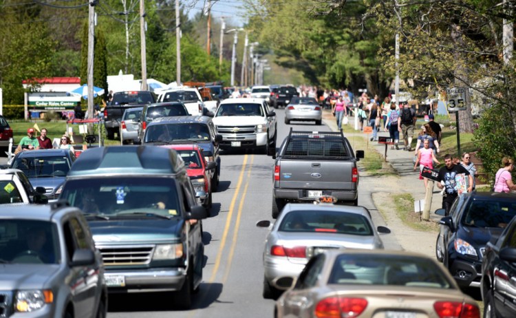 It's often bumper-to-bumper in Skowhegan during the annual 10 Mile Yard Sale down West Ridge Road in Cornville, all the way to U.S. Route 2 in Skowhegan.