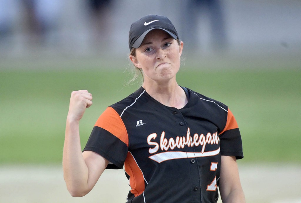 Skowhegan pitcher Ashley Alward is the hardest thrower in the Kennebec Valley Athletic Conference.