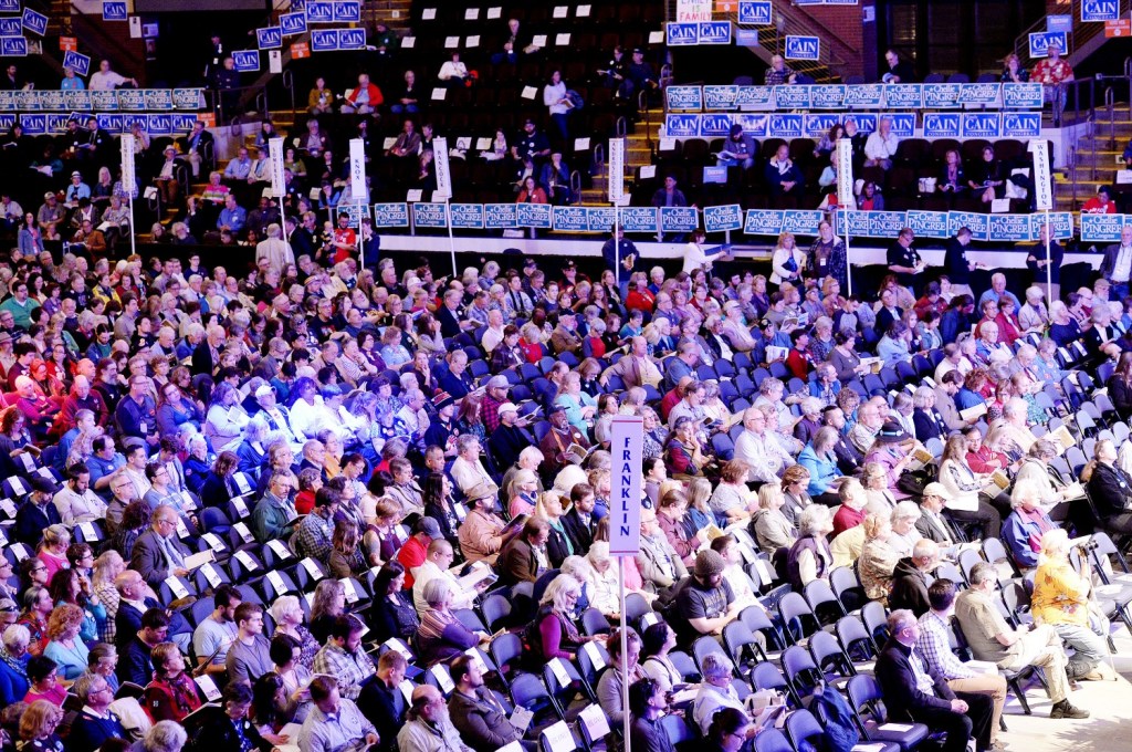 Democratic delegates gathered at the Cross Insurance Arena in Portland for their 2016 state convention.