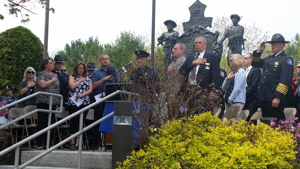 Annual service at the Maine Law Enforcement Officer's Memorial in Augusta.