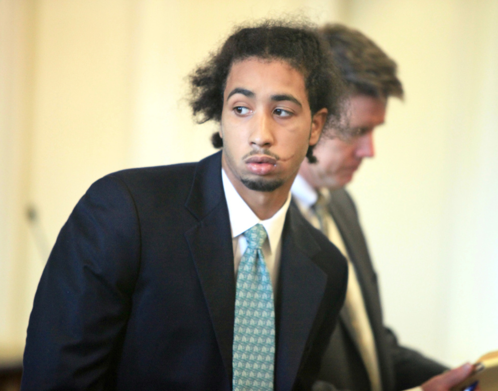 Timothy Ortiz of Brooklyn, N.Y., in his initial appearance at York County Superior Court in Alfred in 2016.