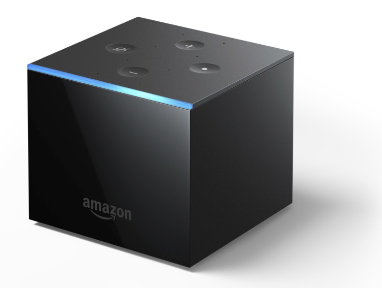 An Amazon Fire TV Cube.