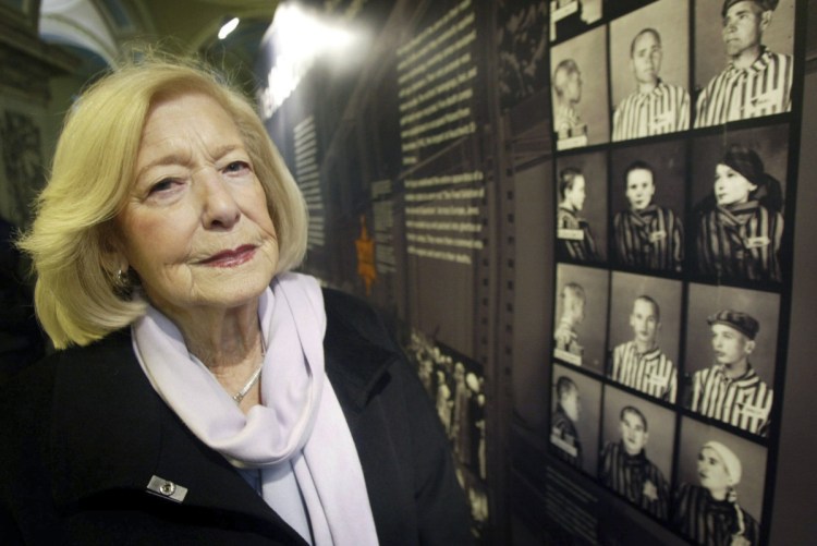 Holocaust survivor Gena Turgel is shown in London in 2004. Turgel comforted diarist Anne Frank at the Bergen-Belsen concentration camp before she died.