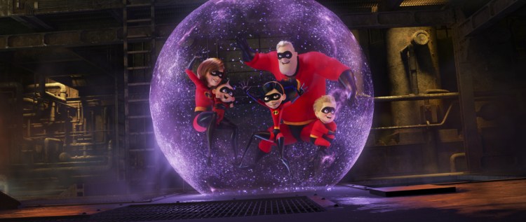 This image released by Disney Pixar shows a scene from "Incredibles 2," which had a record-breaking debut.