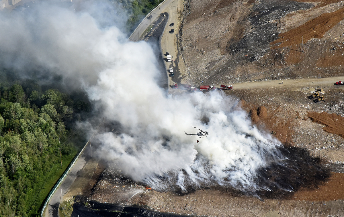 Fire at Norridgewock landfill Kennebec Journal and Morning Sentinel