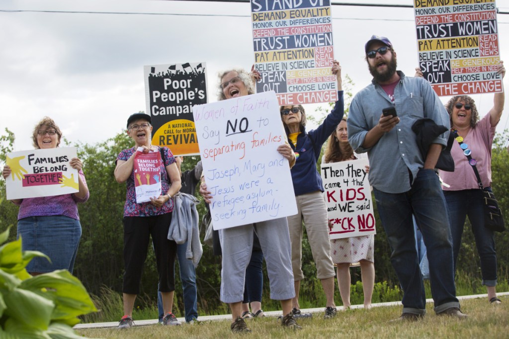 Following in the footsteps of Thoreau and Martin Luther King, Mainers for Accountable Leadership and the Maine Poor People's Campaign protest last week at U.S. Customs and Border Protection's South Portland office.