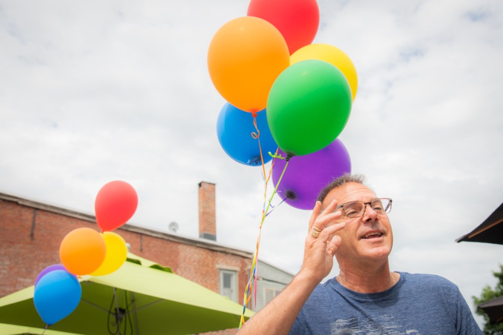 Chris Vallee, an organizer of Hallowell's inaugural LGBTQ Pride festival on Saturday, explains that the event was held to encourage visitors to come to the community. Pride activities started on Friday and conclude on Sunday.
