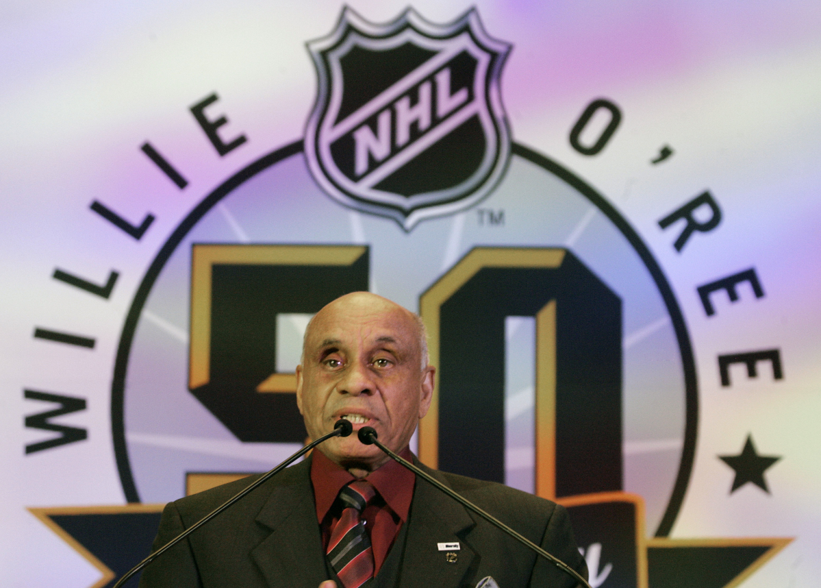 NHL pioneer Willie O'Ree 'overwhelmed' as No. 22 raised to rafters