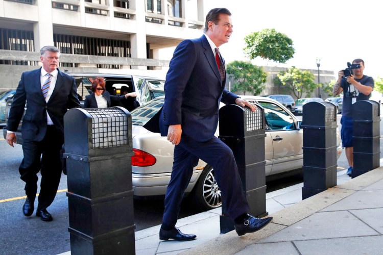 Paul Manafort arrives at federal court Friday in Washington, D.C. 
