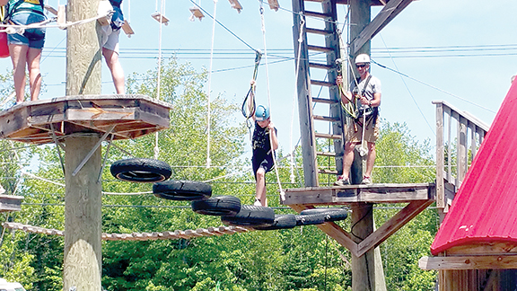 A ropes course similar to this can be found just down the road from Boothbay at Monkey C Monkey Do in Wiscasset. Reservations are recommended.  Kris Ferrazza photos
