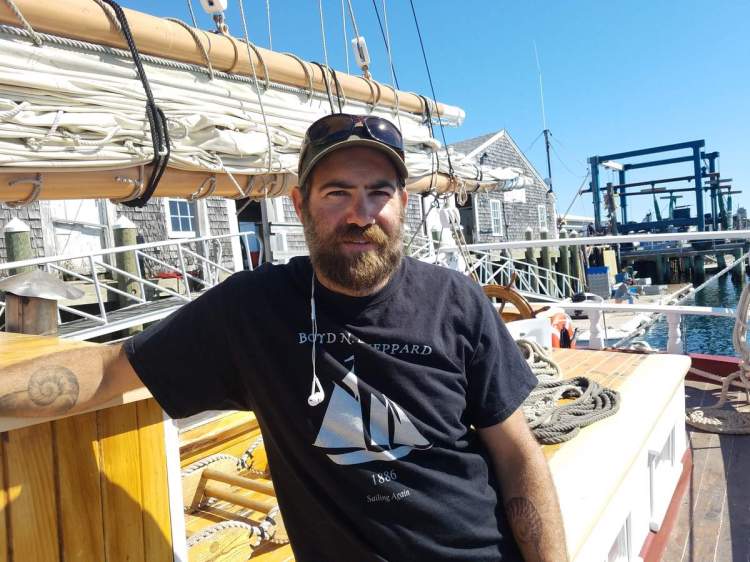 Adam McKinlay will serve as chef aboard the historic schooner Boyd N. Sheppard.