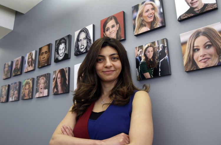 The Boston-based artificial intelligence firm Affectiva, led by CEO Rana el Kaliouby, above, builds face-scanning technology for detecting emotions, but its founders decline business opportunities that involve spying on people. The company has shunned "any security, airport, even lie detection stuff," el Kaliouby said.