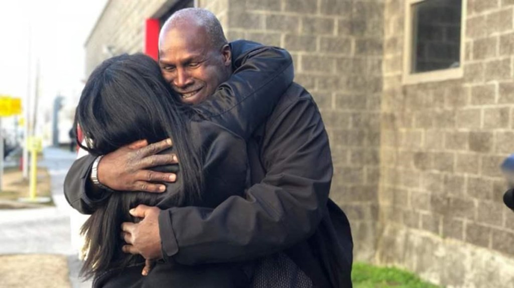 Malcolm Alexander hugs his niece in January after his release from the Louisiana State Penitentiary at Angola after nearly 38 years. DNA evidence proved his innocence after he was wrongly convicted of rape in part because of an eyewitness misidentification.