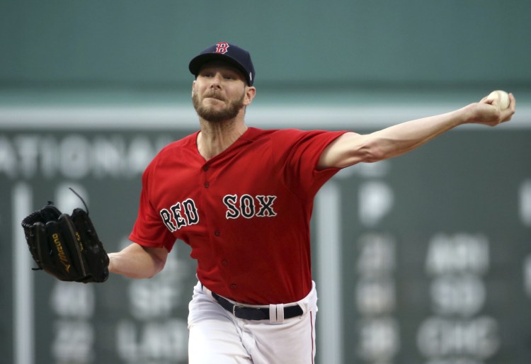 Boston Red Sox starting pitcher Chris Sale delivers during the first inning on Friday.