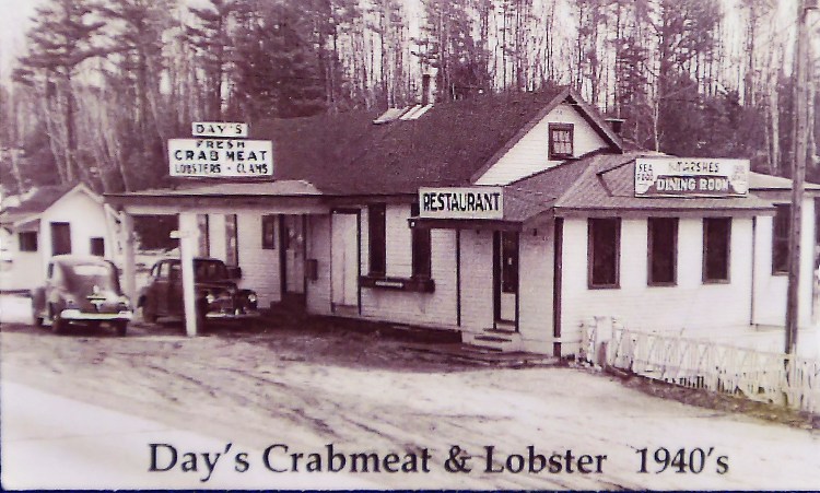 Day's Crabmeat & Lobster is shown in a photo from the 1940s.