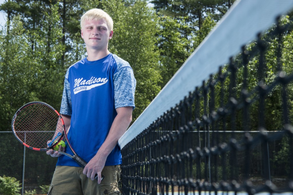 Madison's Kobe Tibbetts is the Morning Sentinel Boys Tennis Player of the Year.