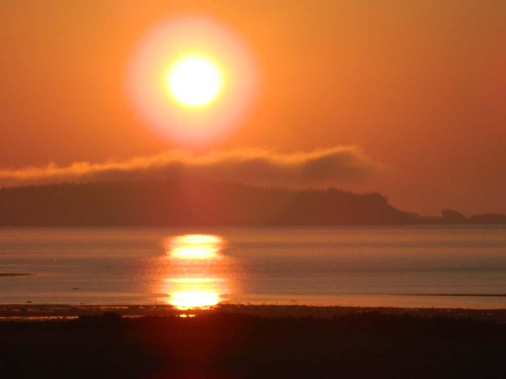 Sunrise over Campbello, from South Lubec.