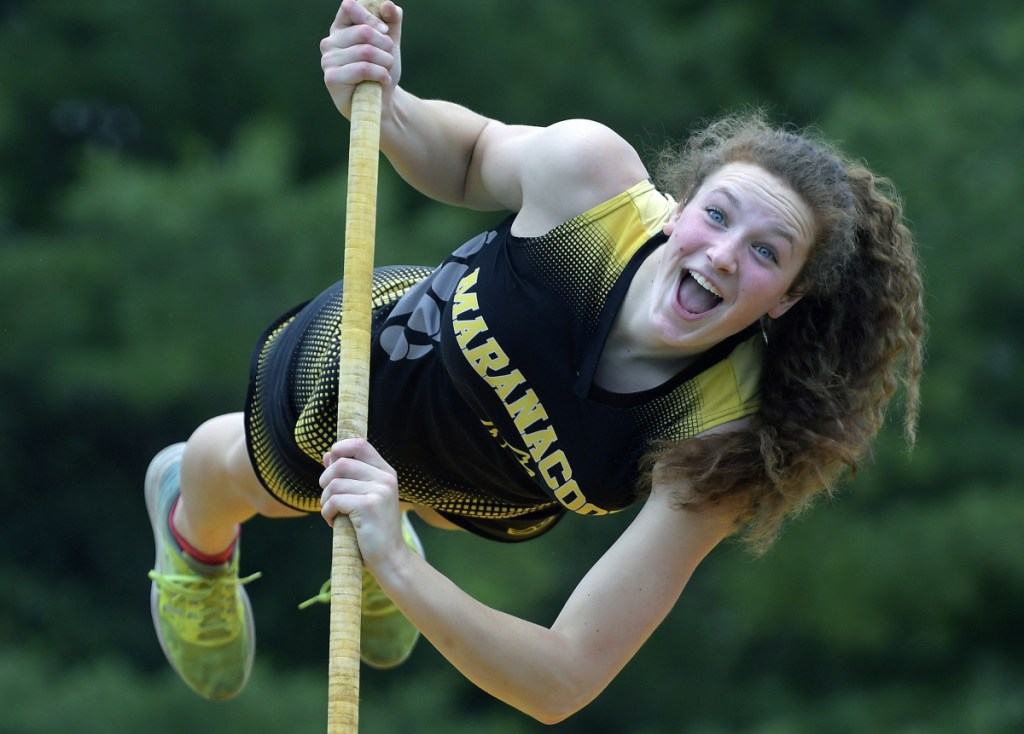 Maranacook's Nicole D'Angelo is the Kennebec Journal Girls Track and Field Athlete of the Year.