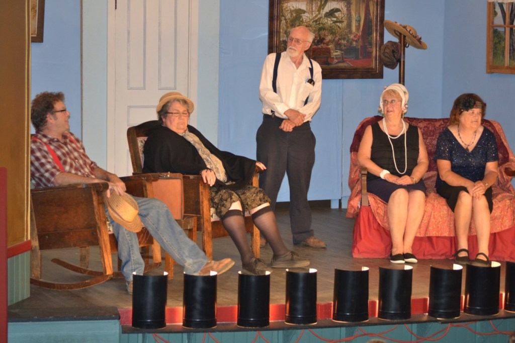From left are Steve Mallen, Ellie Andrews, Allan Harville, Eileen Lord and Barbara Gilman in a previous production of Vienna Historical Society plays.