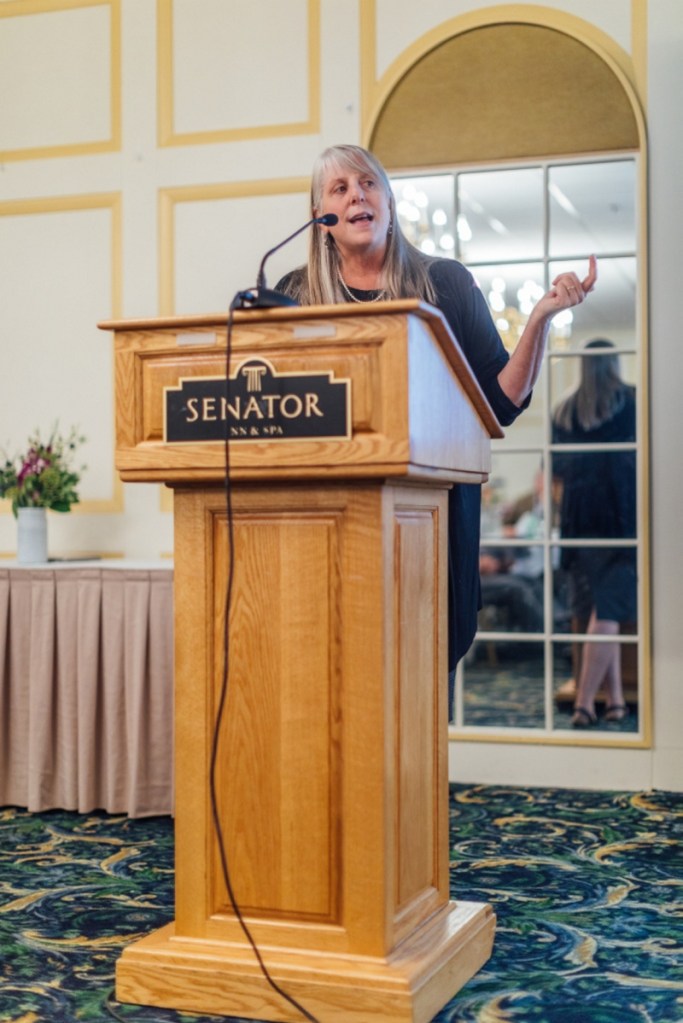 Ann Woloson, executive director of Consumers for Affordable Health Care, was keynote speaker at the Kennebec Behavioral Health's 58th annual meeting held at the Senator Inn in Augusta.