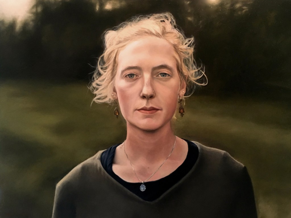 Hannah, Oil on Panel, 18 by 24, by Maxwell Nolin.