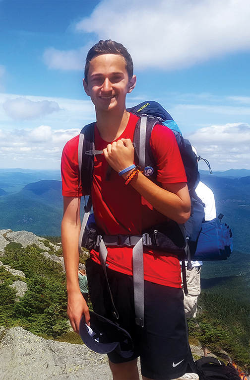 Anthony Romano, who raised over $5,000 in his “Hike for a Cure” to benefit the Hearts for Ezra Foundation, has been chosen to receive the 2018 Old Hallowell Day Barry S. Timson Award for Community Service.  Jeff Romano photo