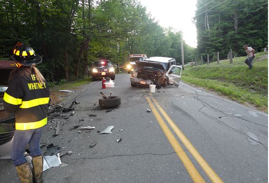 Clarence Brown 23, of Anson, was traveling east in his Jeep Commander on the Industry Road in Industry when his vehicle crossed over the center-line on Thursday morning and struck a Nissan Altima driven by Brittany Walsh, 29, of New Vineyard, according to the Franklin County Sheriff's Office. 