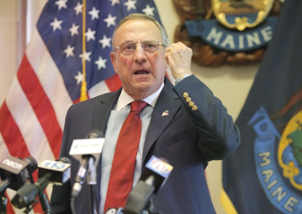 Gov. Paul LePage has vetoed Medicaid expansion seven times during his two terms. He said Thursday, "Nobody can force me to put the state in red ink."