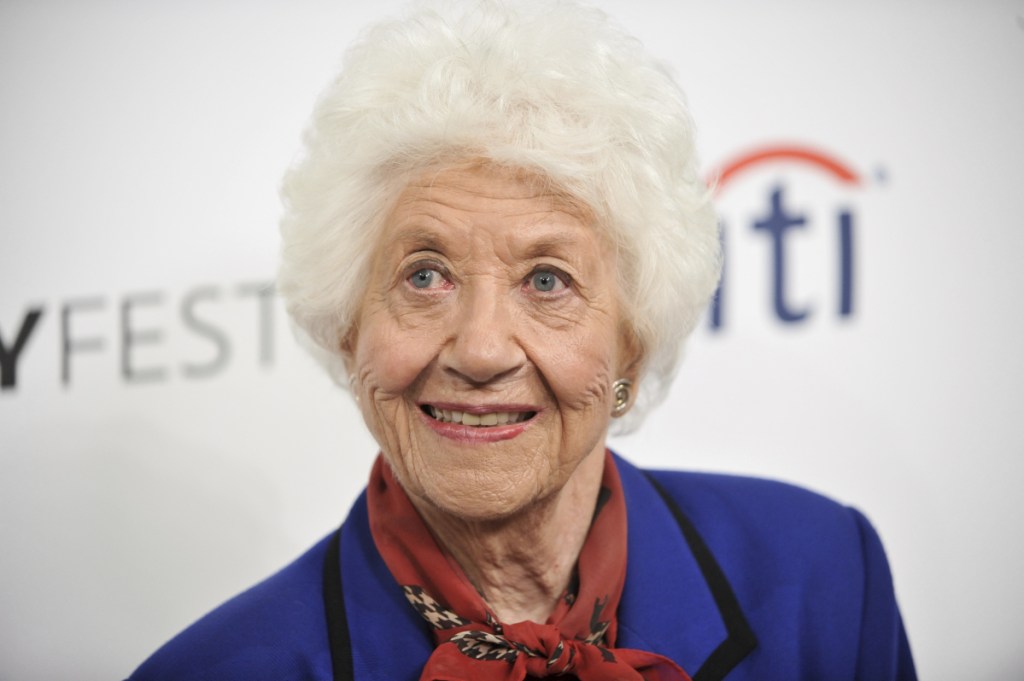 Charlotte Rae arrives at a"The Facts of Life" Reunion in Beverly Hills, Calif. in 2014.  A spokesman for Rae, who played a wise and caring housemother to a brood of teenage girls on the long-running sitcom "The Facts of Life," says the actress has died. She was 92.