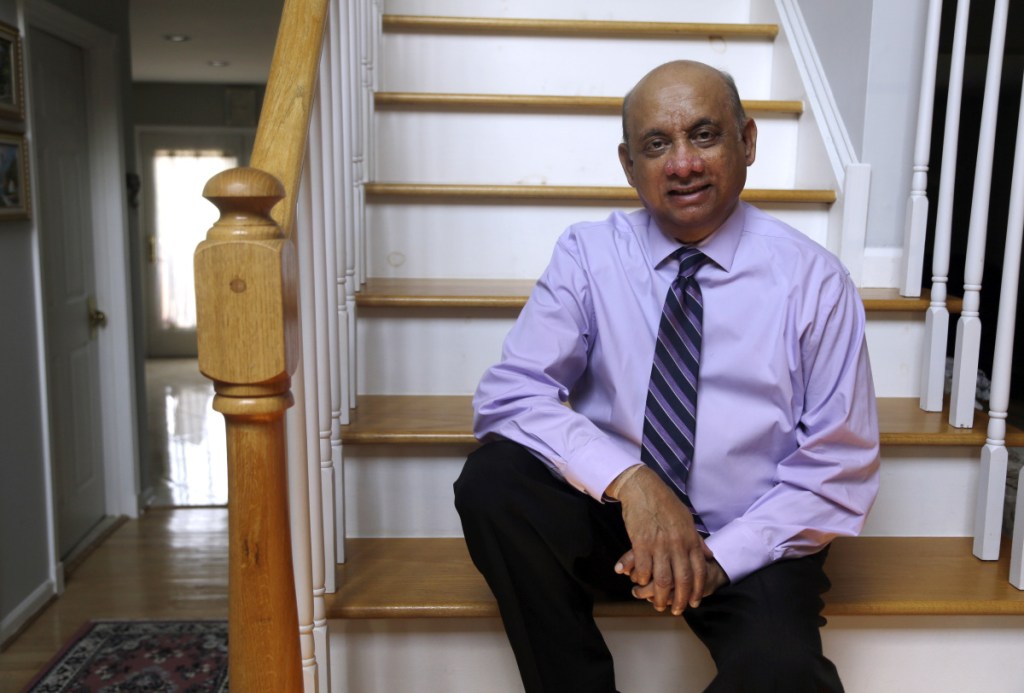 Kiran Shelat, a 65-year-old retired civil engineer, poses for a portrait in his home in Yardley, Pa., on Monday. Shelat had spent two years on a kidney transplant waiting list.